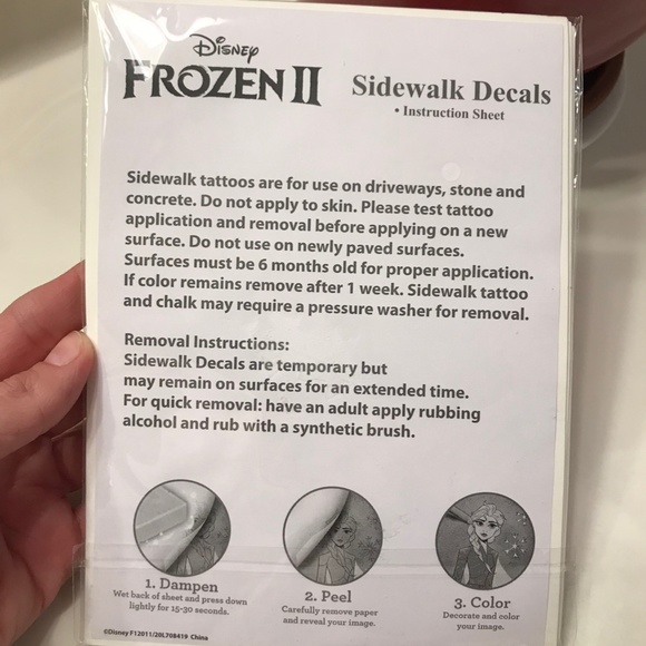 Disney Office Disneys Frozen Ii Sidewalk Decals Art Stencil Tattoo